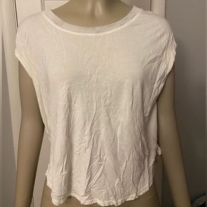 White Ambiance Mesh Muscle Tank Top